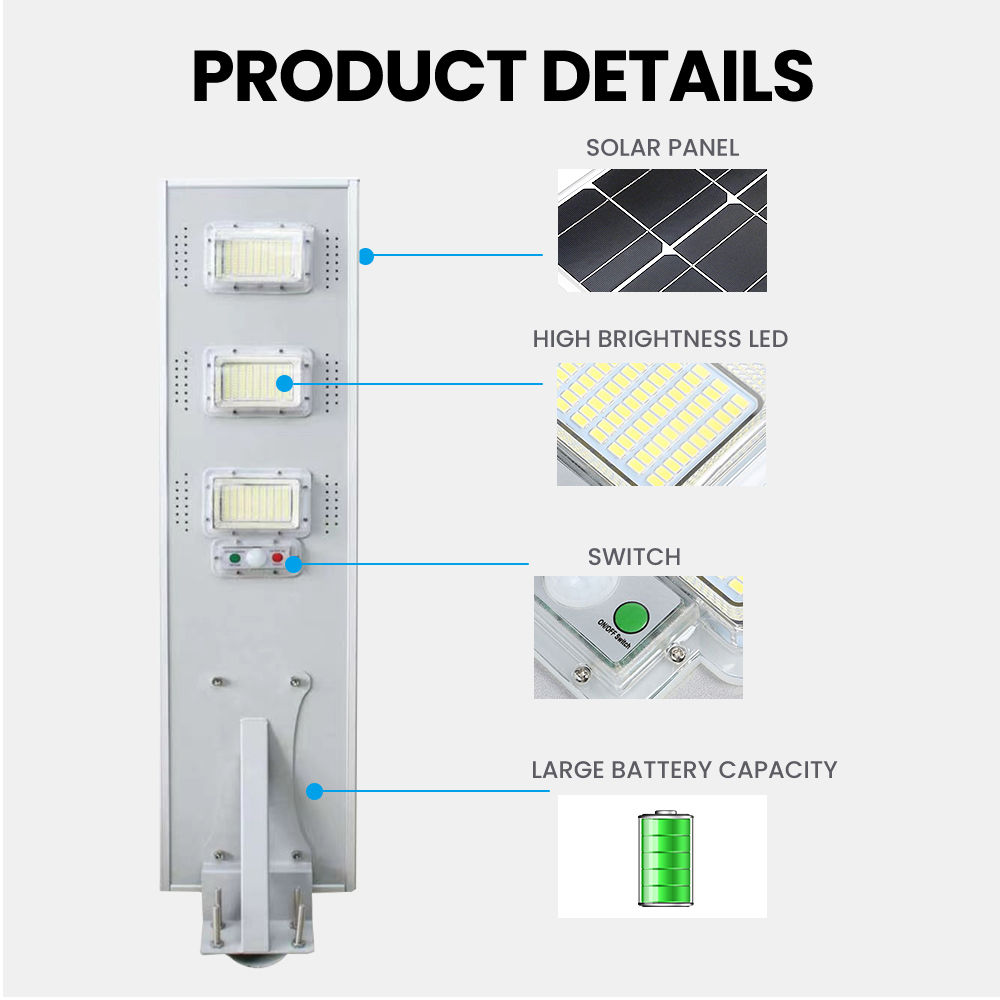 20Hours Lightiung 300W Flood Lamp Integrated Led Solar Street Light Outdoo (8)